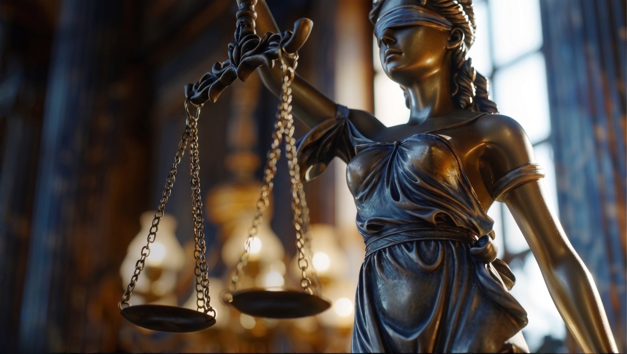 Estátua da Justiça com balança